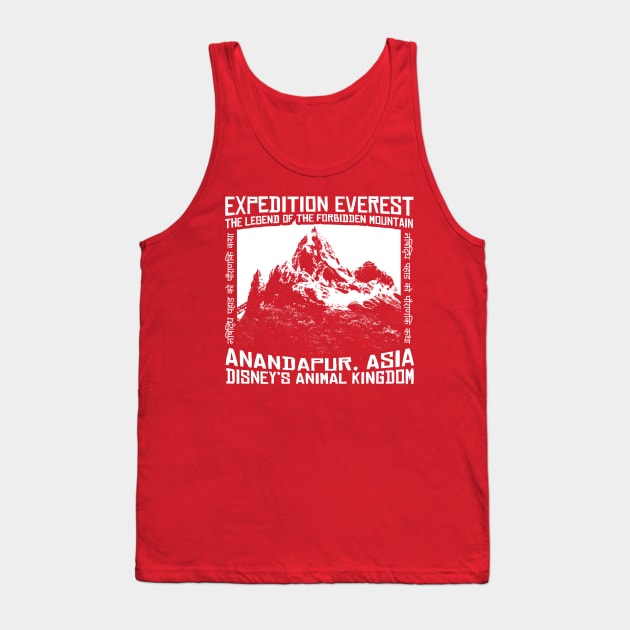 Expedition Everest Attraction - Light Tank Top by Mouse Magic with John and Joie